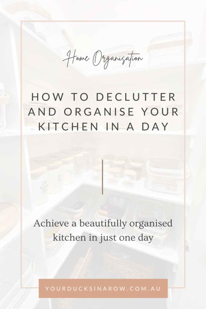 how to organise kitchen in a day